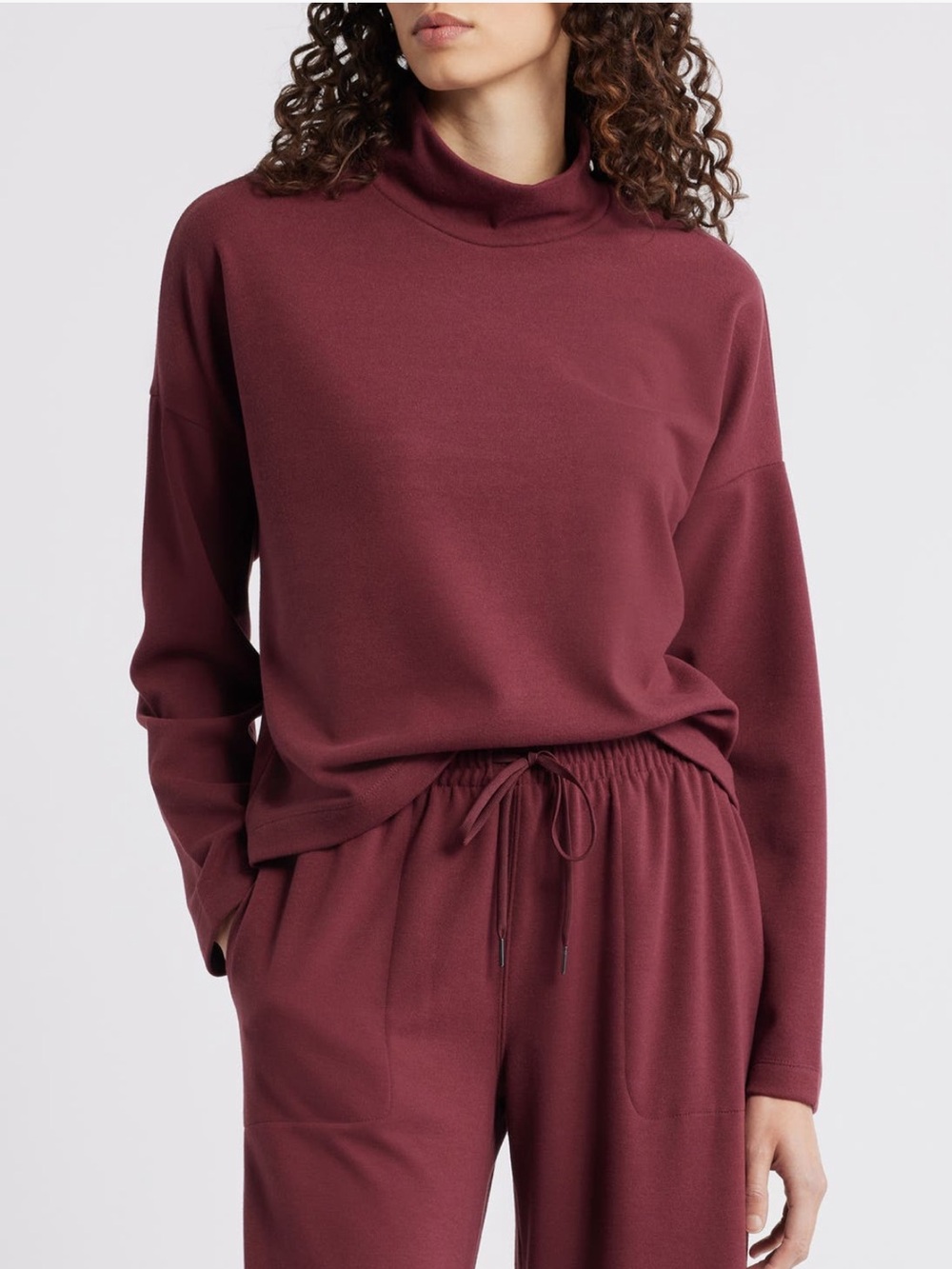 NWT Caslon Drop Shoulder Turtleneck Sweatshirt